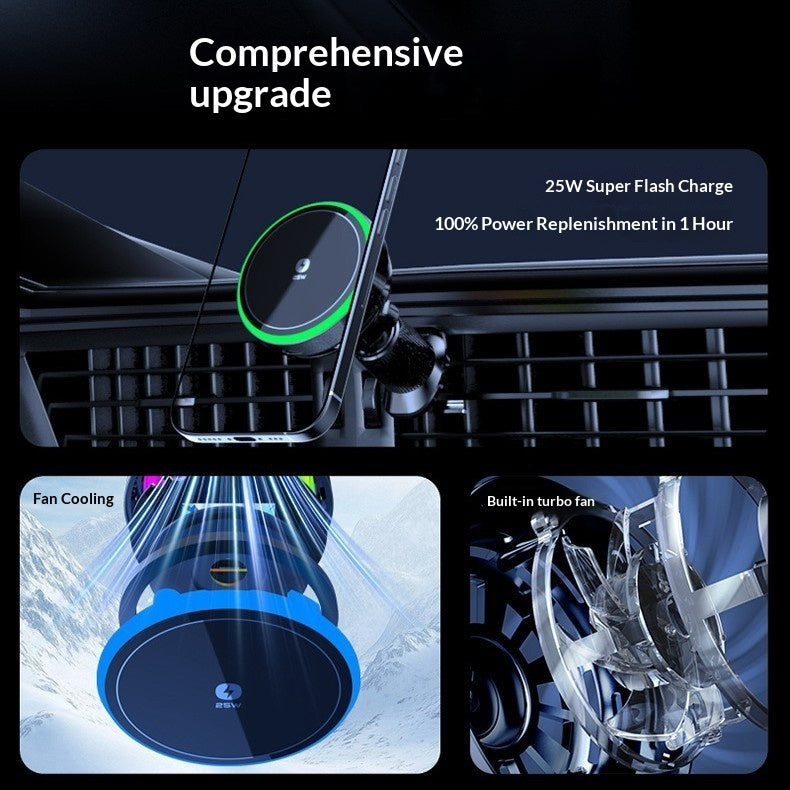 Magsafe Car Phone Holder With 2 Magnetic Wireless Mounts